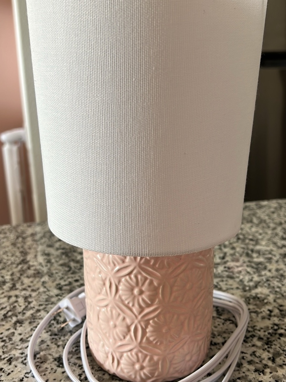 🩷 Small Ceramic Accent Lamp - Soft Pink 🩷